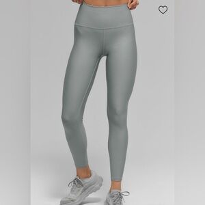 alo 7/8 high waist airlift leggings in steel grey